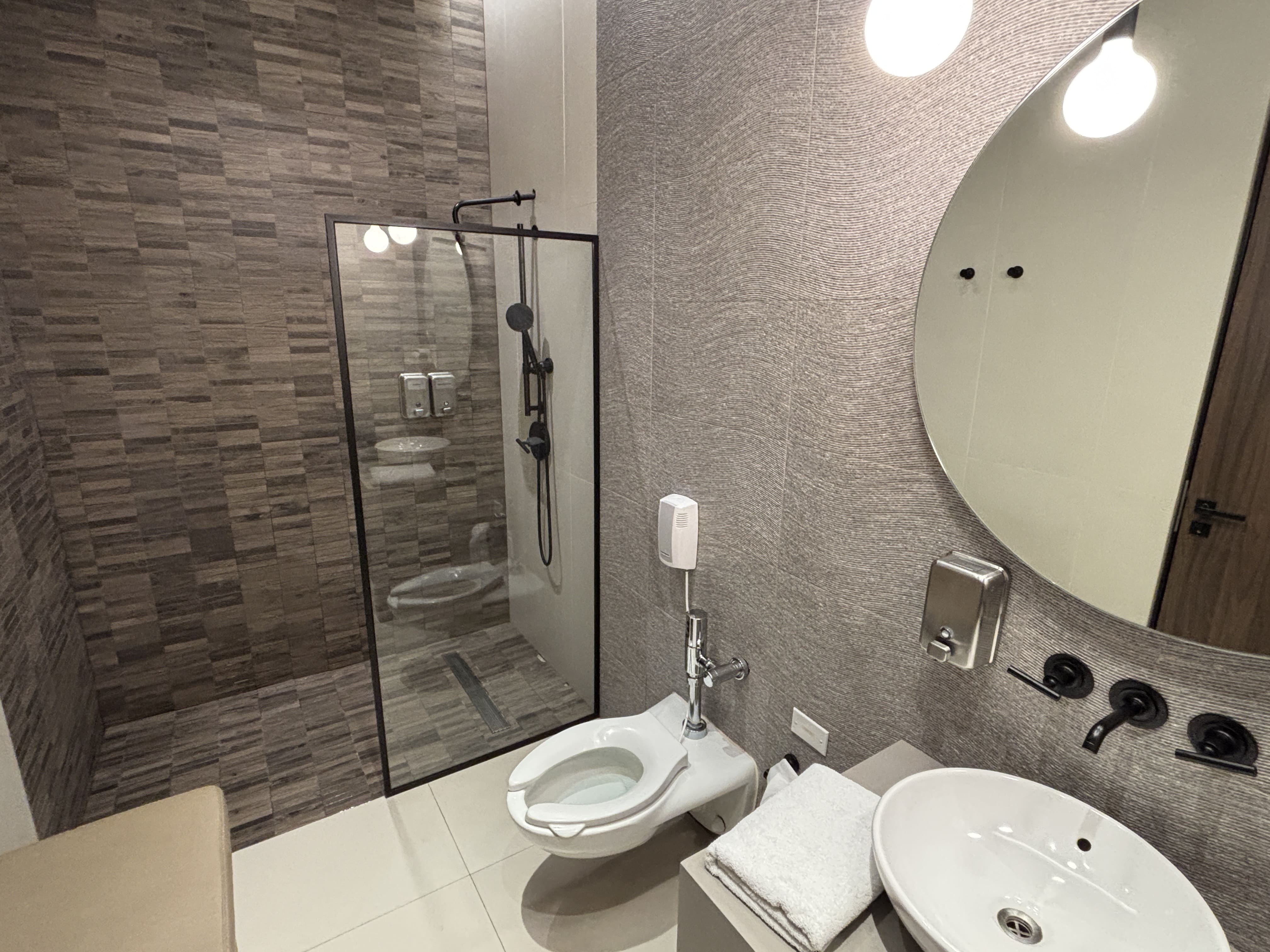 Shower suite in the Copa Club.