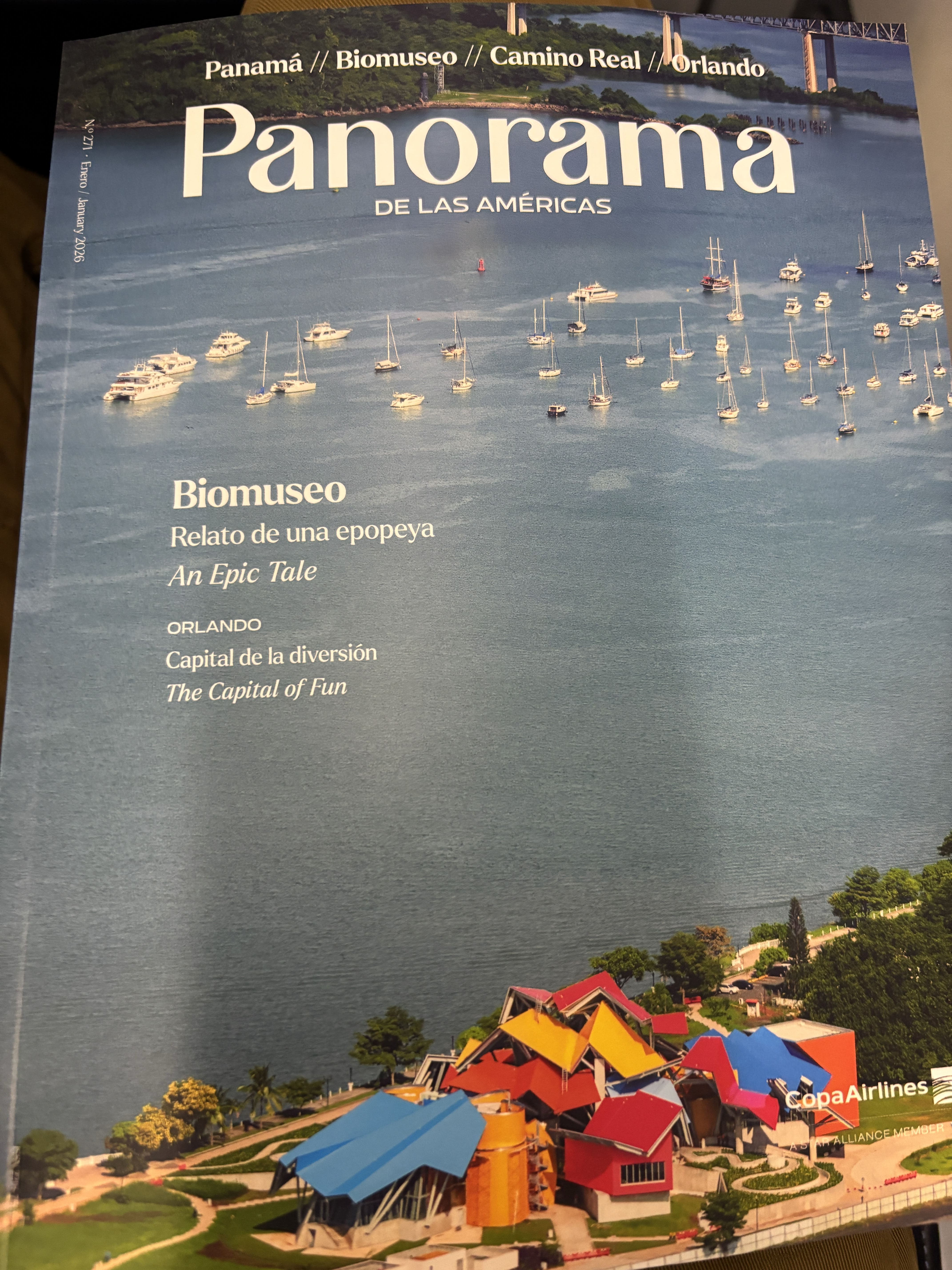 Panorama, the in-flight magazine of Copa Airlines.