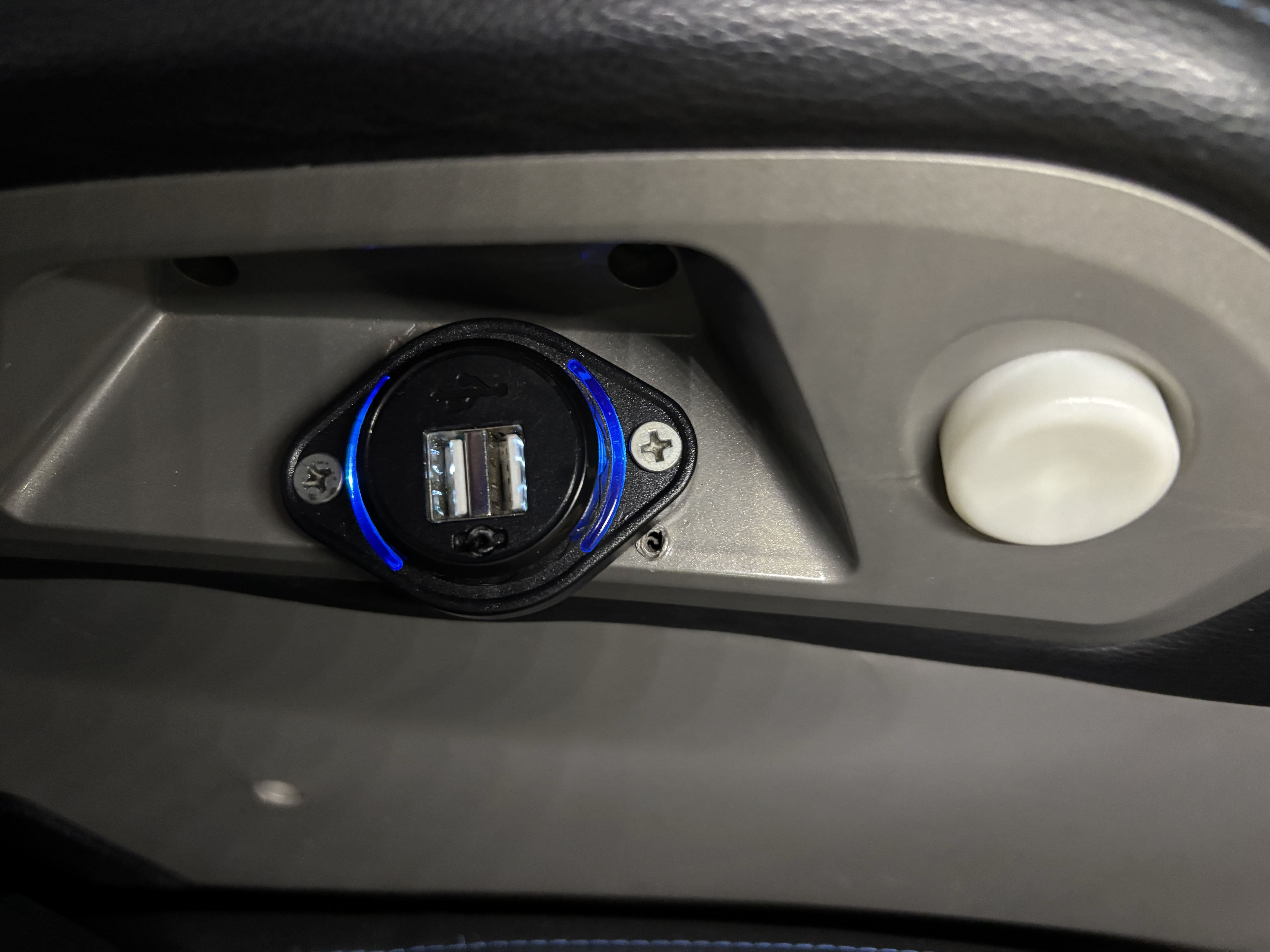 A pair of USB-A charging points.